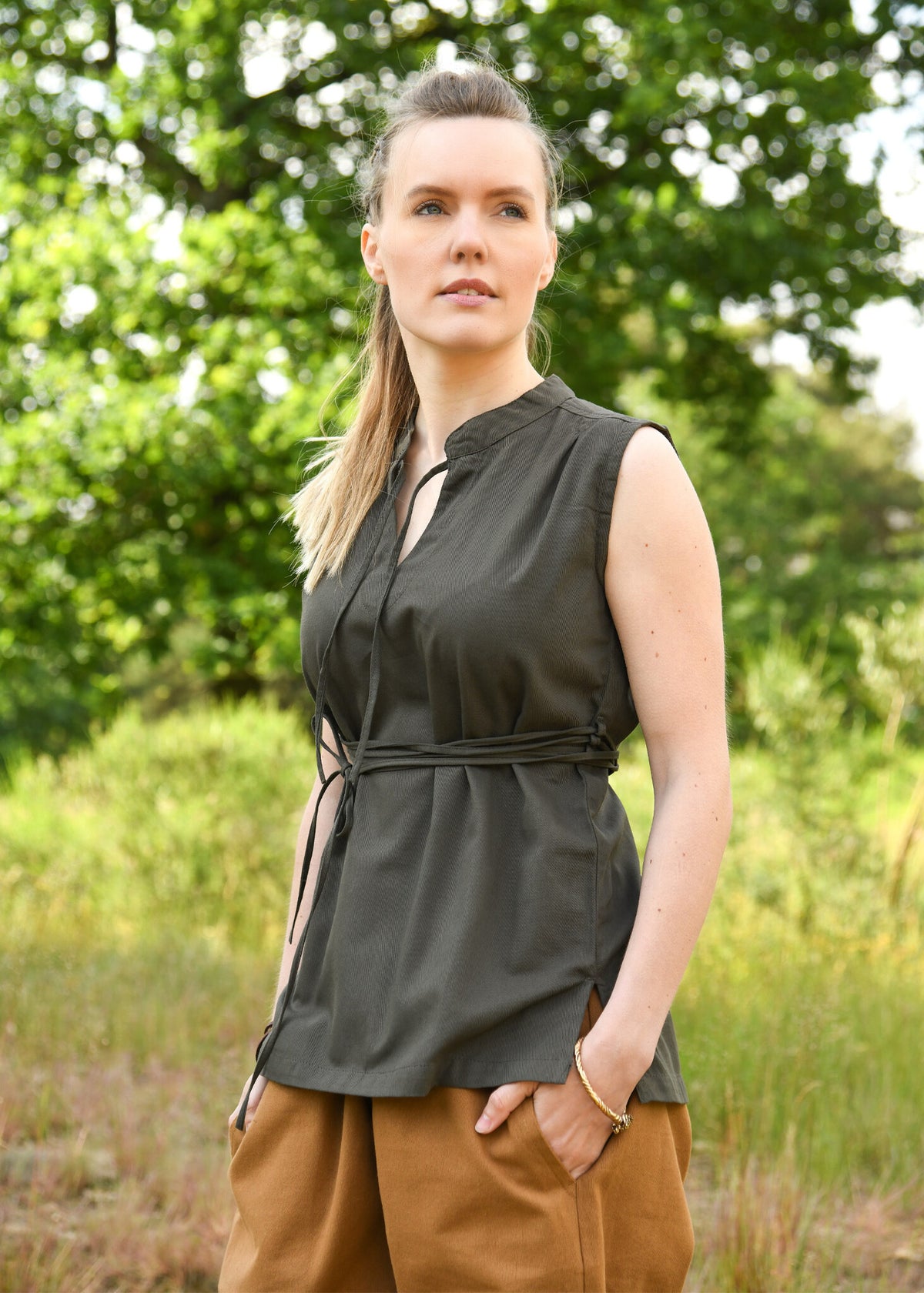 Blouse Levke, olijfgroen