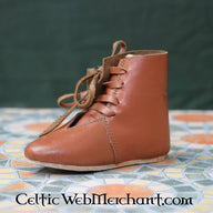 Sapatos infantis, século XV, castanho