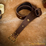 Cinto de pirata com suporte de espada, 157 cm, castanho