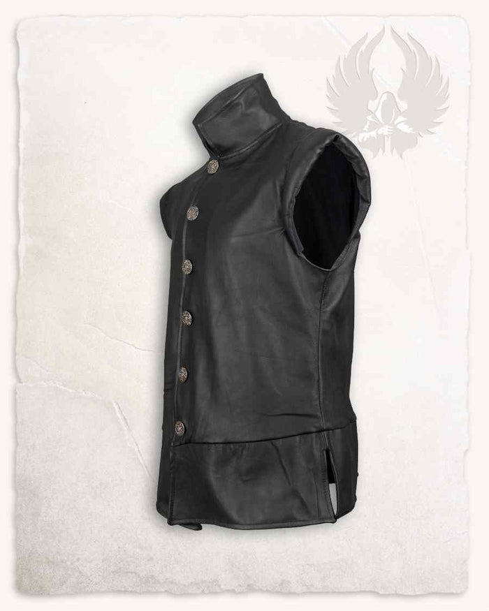 Leren vest Tilly, 16e - 17e eeuws, zwart