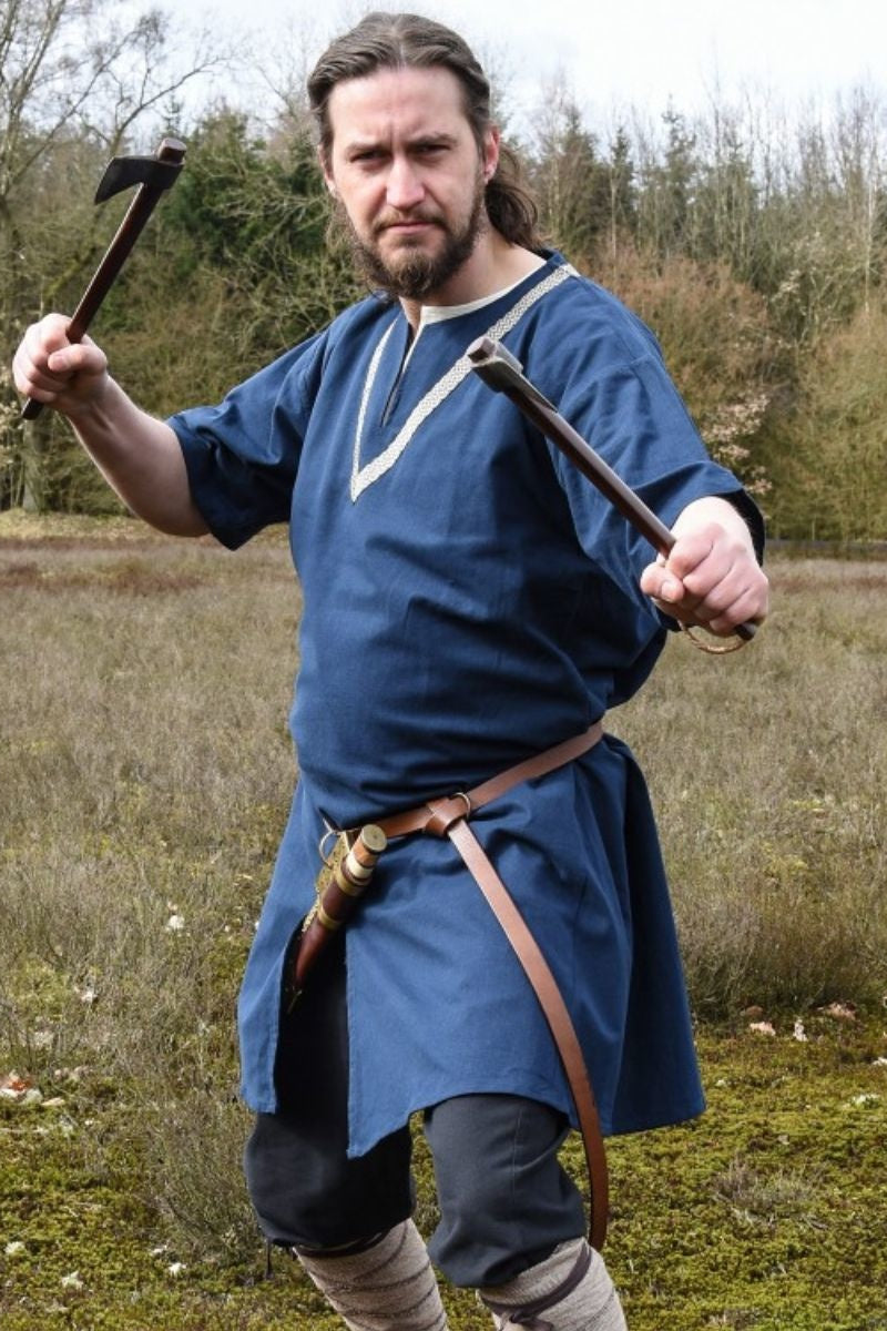 Birkatuniek Knut, korte mouwen, blauw