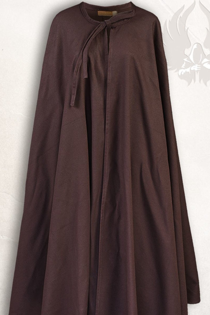 Medieval cloak Rudolf, wool blend, brown