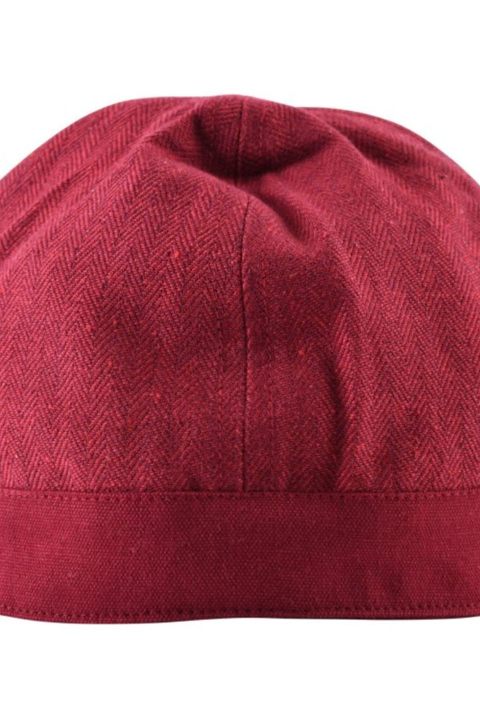 Birka hat herringbone motif, red