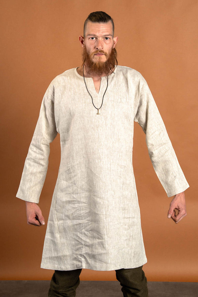 Medieval tunic Eirik, linen, natural