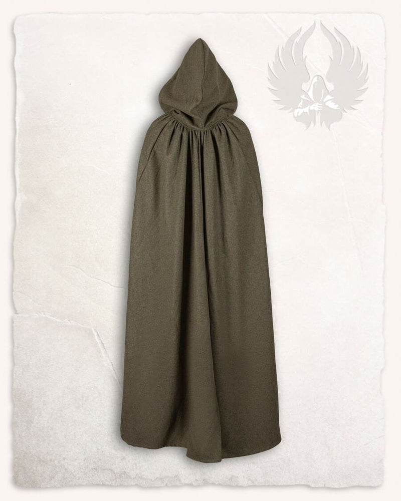 Mantel Harun, wolmix, olijf