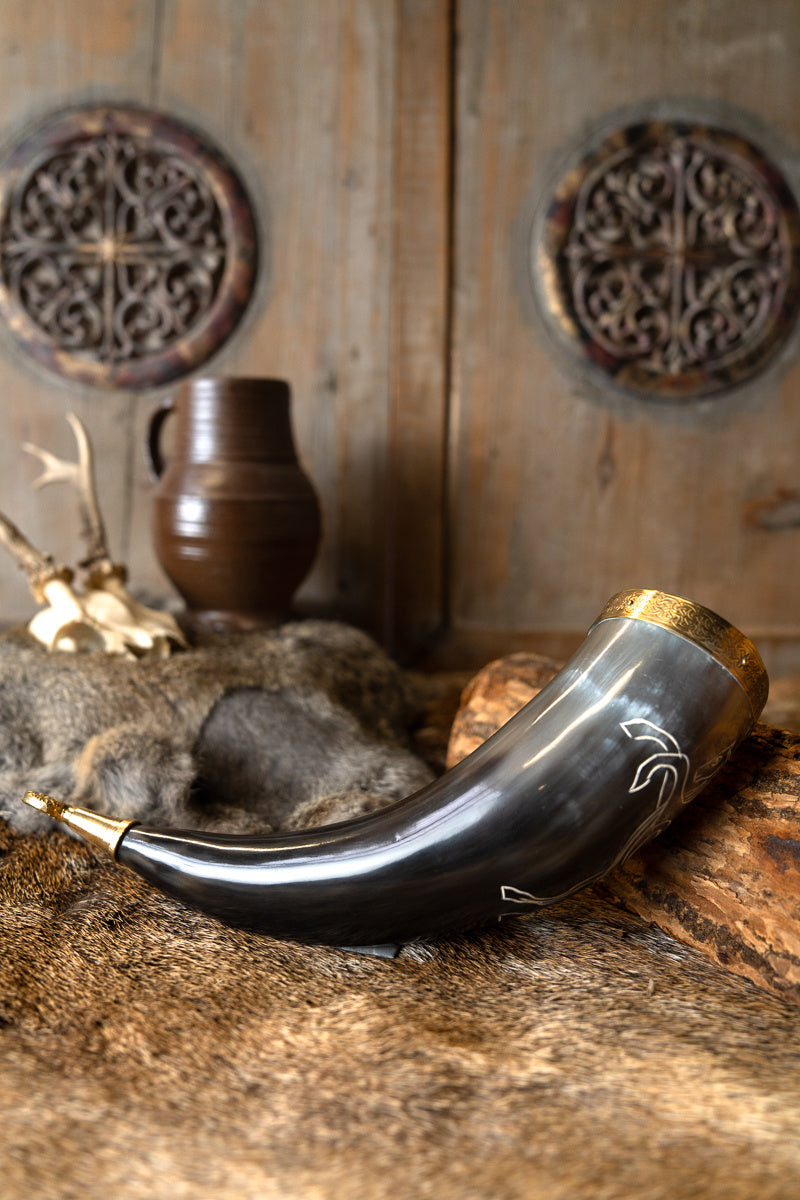 Celtic drinking horn Epona deluxe, 300-500 ml