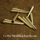 Brass short lace ends (set of 10)