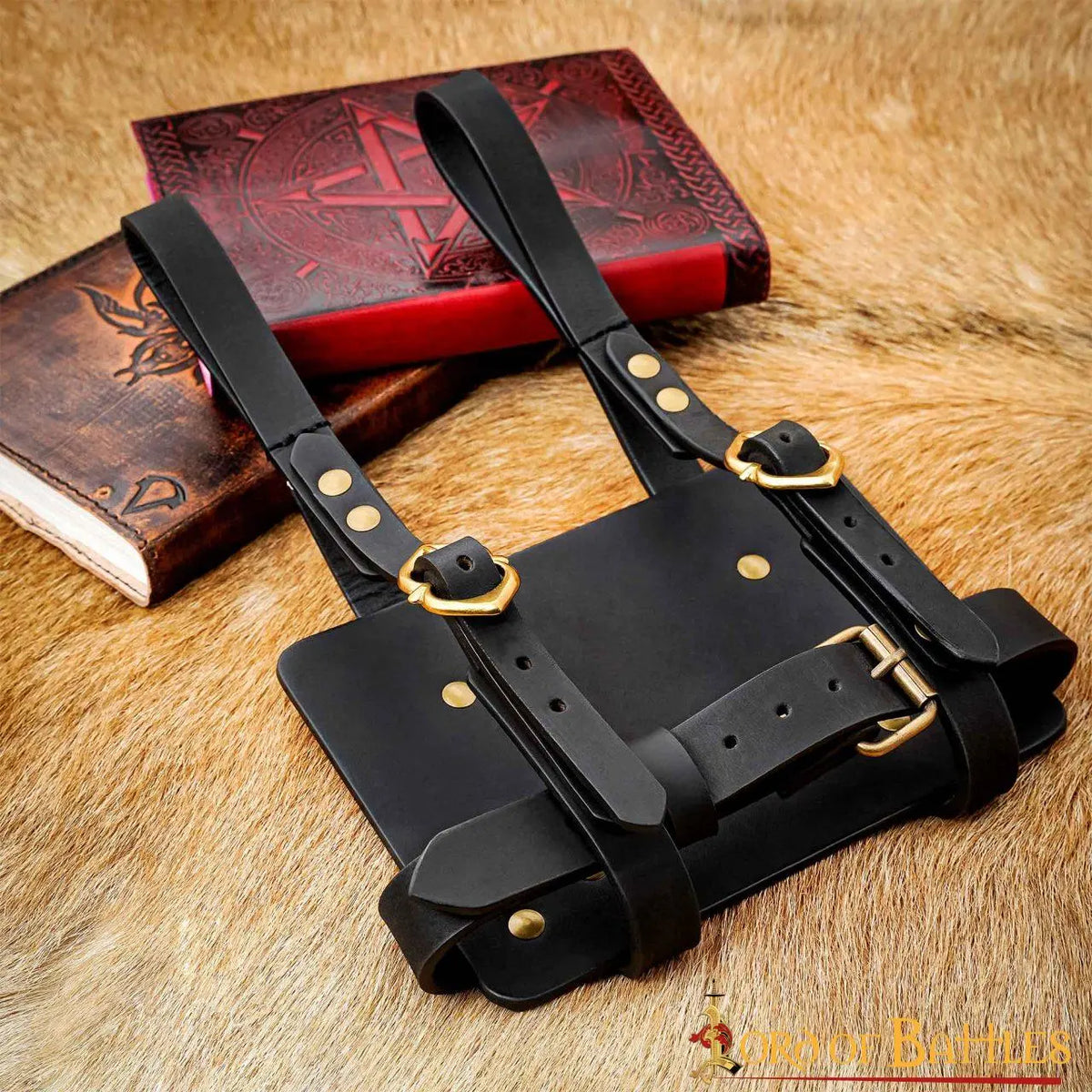Boek houder voor aan riem, bruin