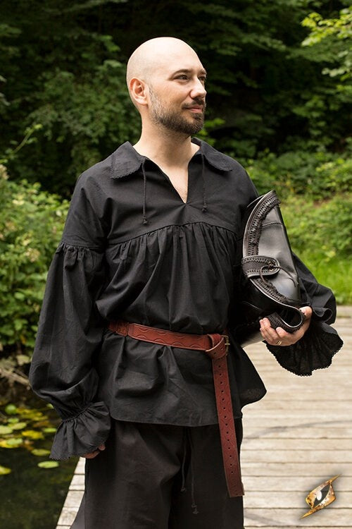 Piratskjorte Jack, sort