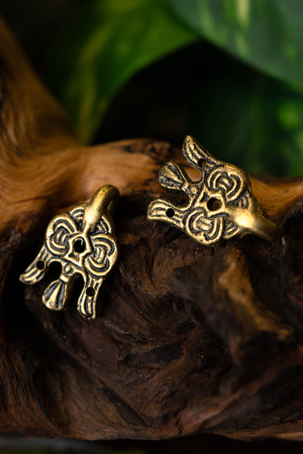 Haczyki do owijaczy na nogi Birka, mosiądz