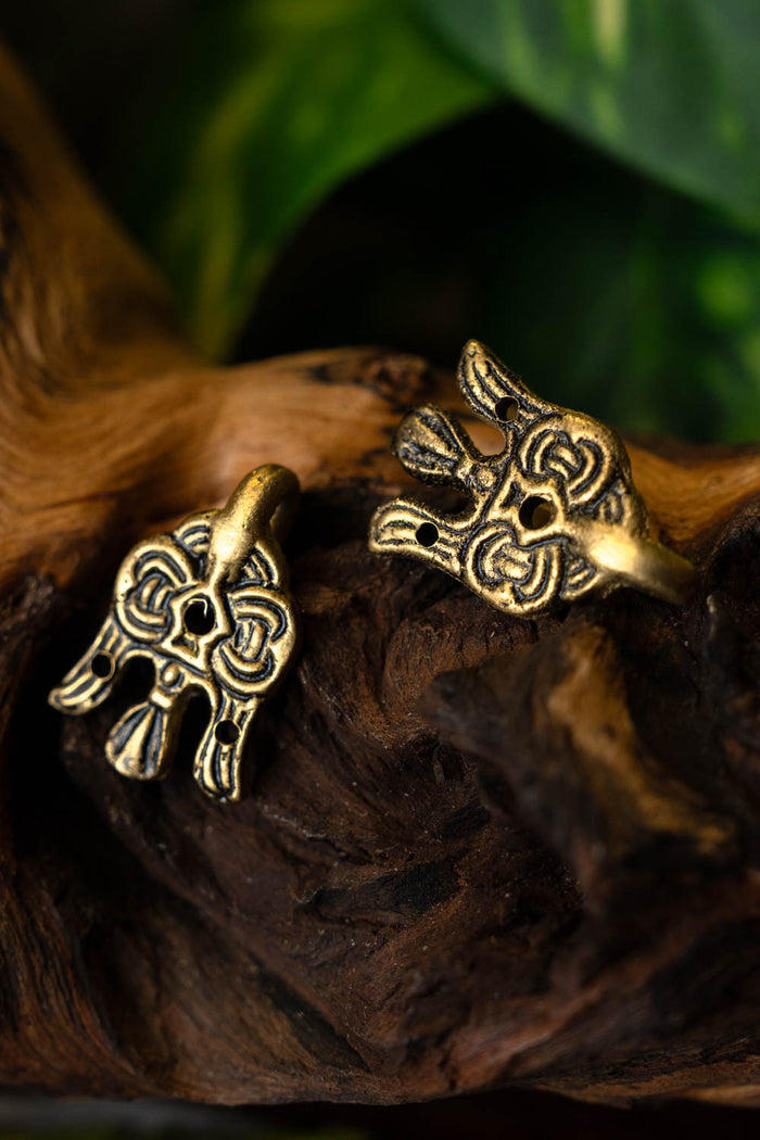 Haczyki do owijaczy na nogi Birka, mosiądz