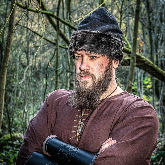 Vegvisir Lederarmschienen Unterarmschutz, schwarz