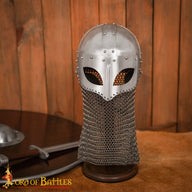 Wikinger Brillenhelm 10. Jahrhundert mit Kettengeflecht, 1,6 mm