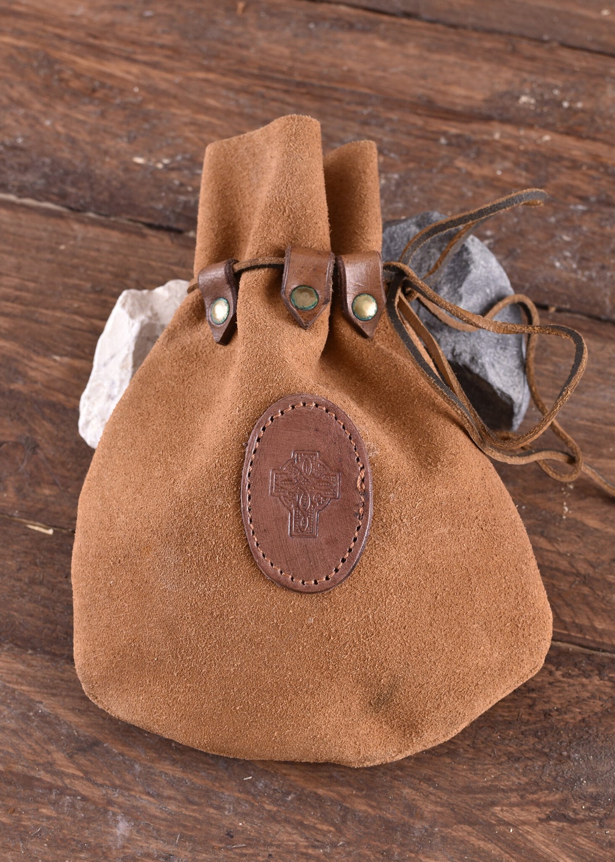 Keltisk læderbæltepung