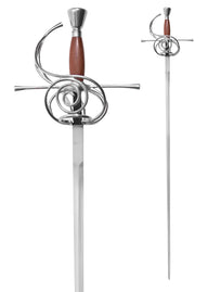 Duitse rapier met gedraaide mand, scherp