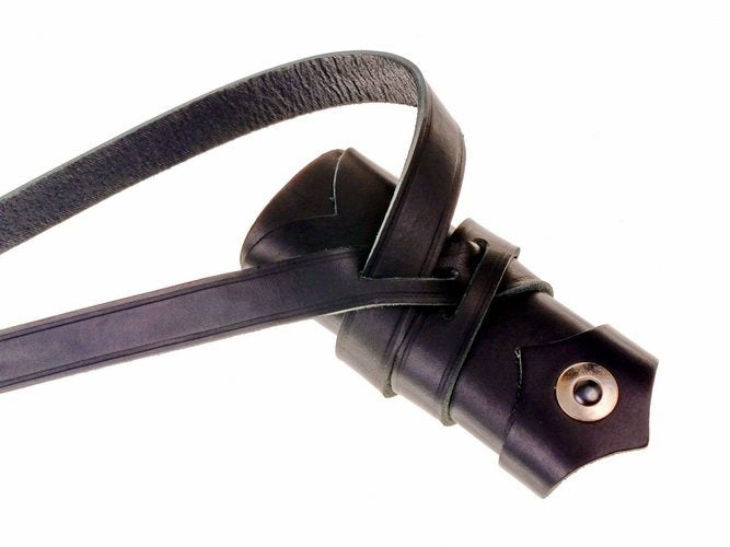 Luxurious Viking sword belt, black, 135 cm