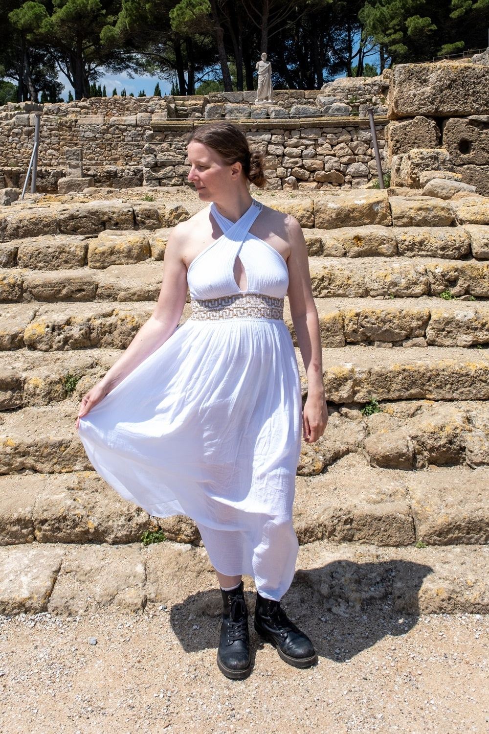 Gudinneklänning Persefone, vit