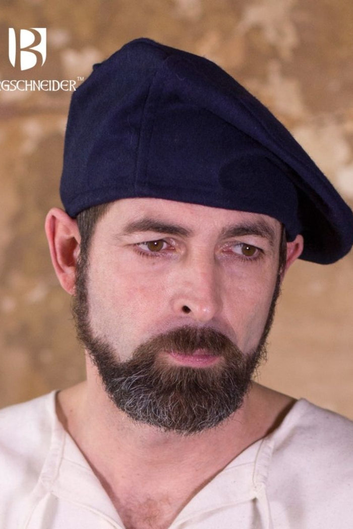 Beret Harald, blue, wool blend