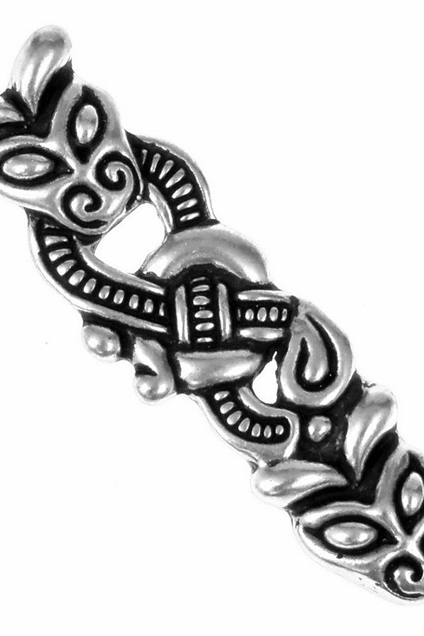 Viking belt end Borre, 1 cm (silver-plated)