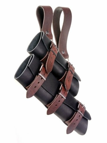 Luxuriöser Schwert und Dolchträger, braun schwarz