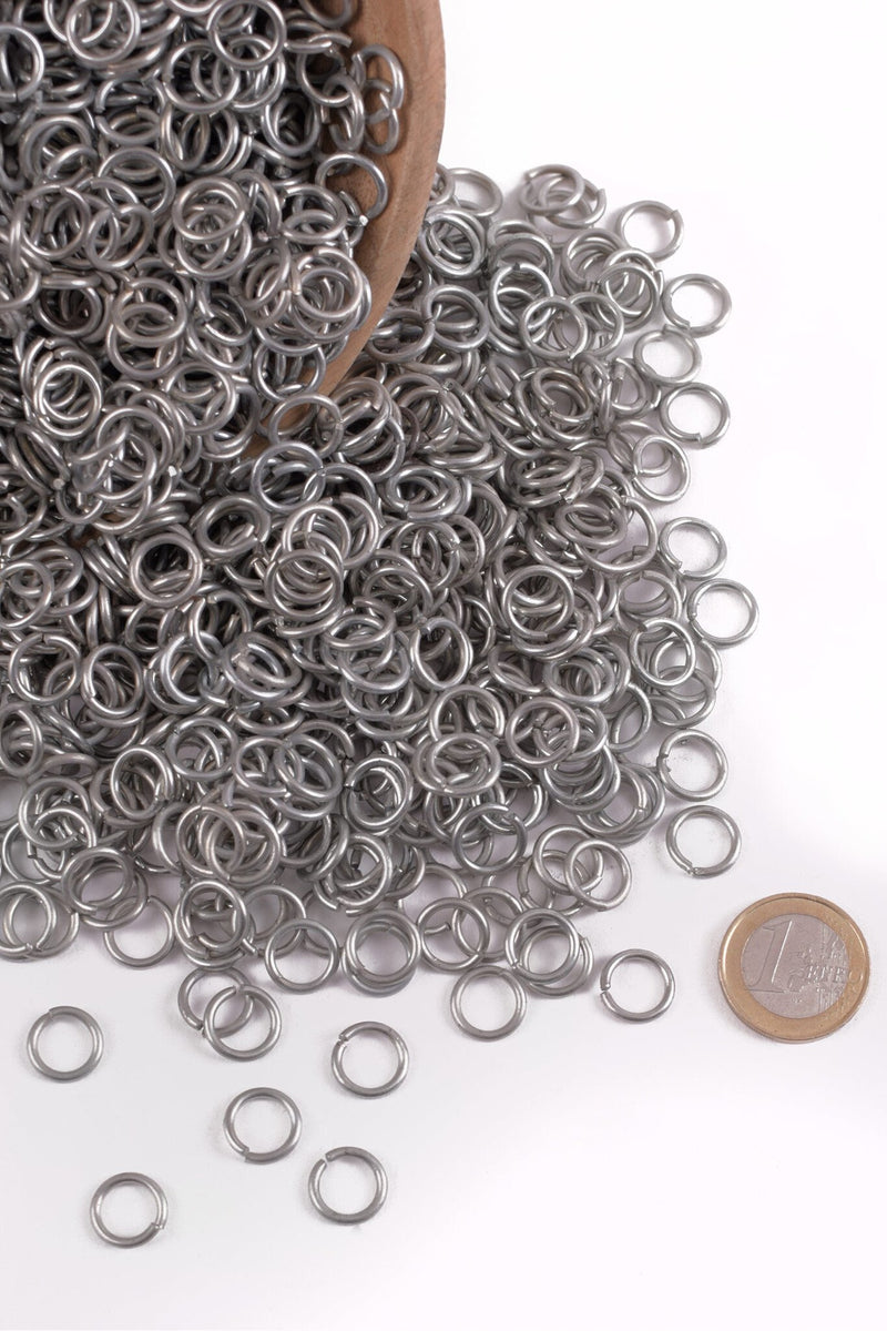 3 kg galvanized chainmail rings, 9 mm