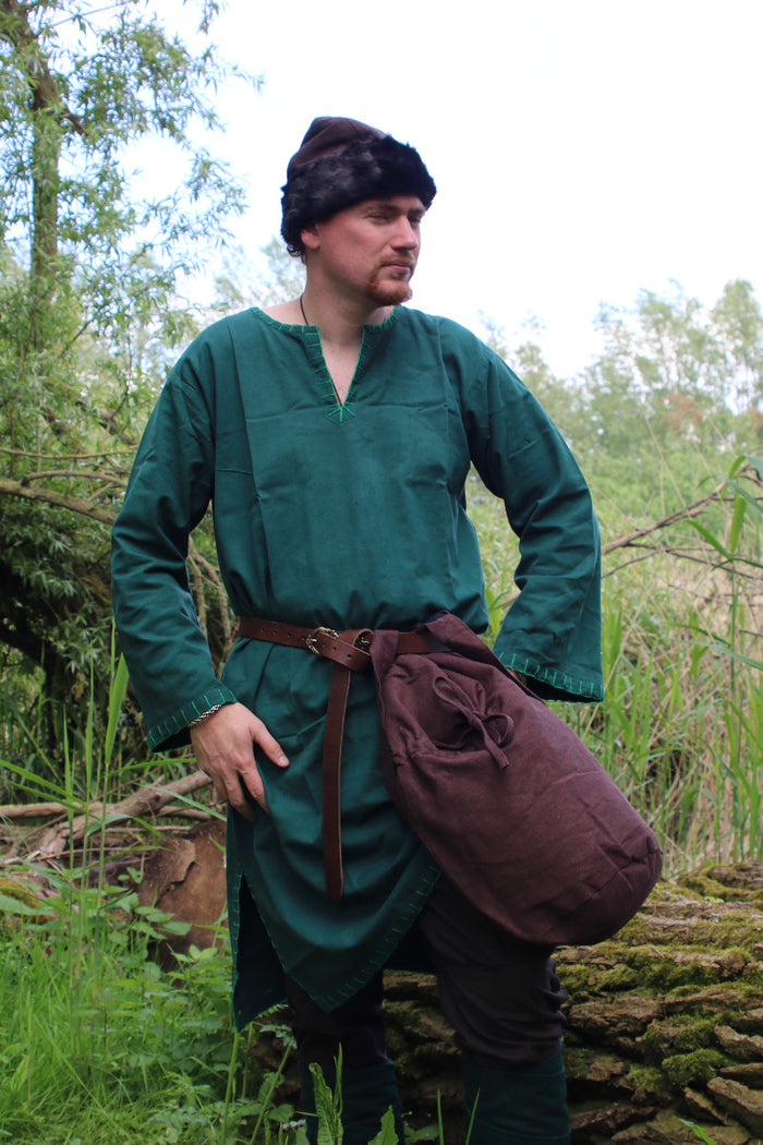 Sac à bandoulière en tissu, brun