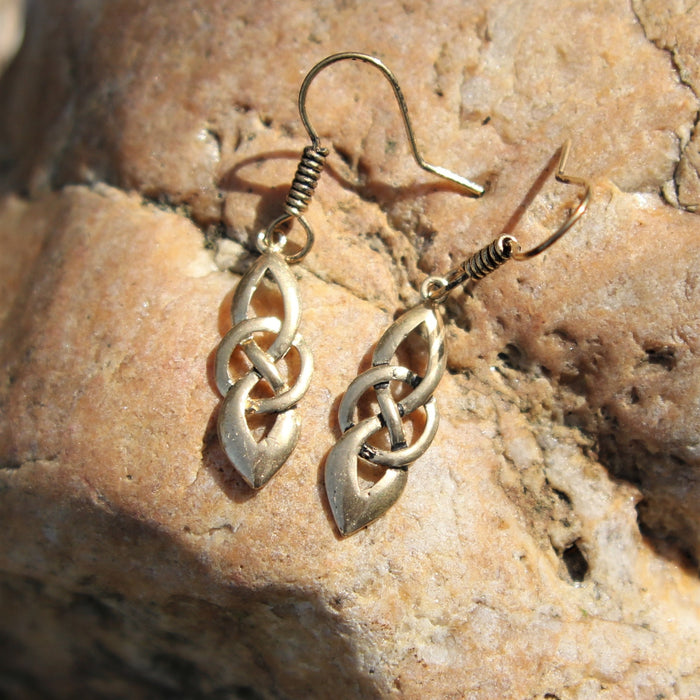 Celtic earrings Dagda, bronze