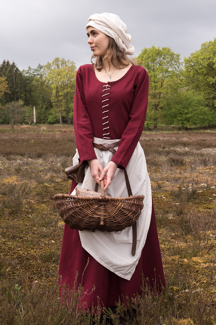 Cotehardie Christina, burgundy red
