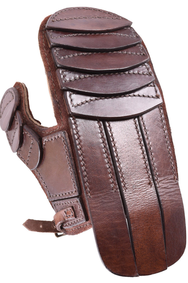 Full contact leather glove, left hand