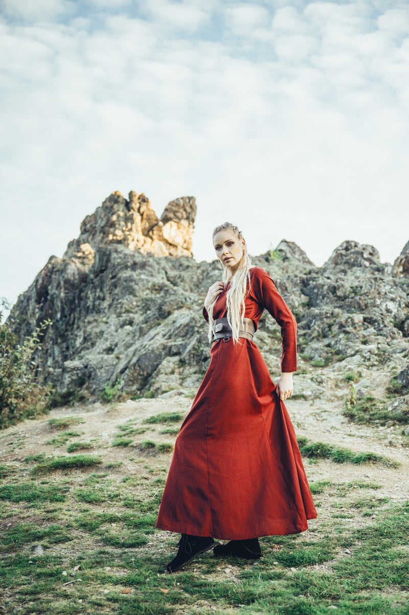 Robe Viking Lina, rouge