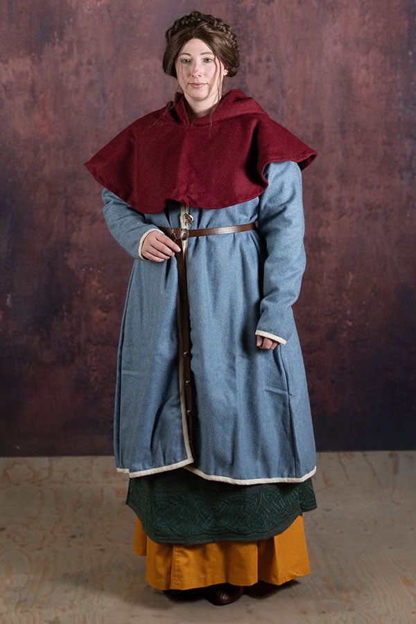 Kapuzenmantel Cucullus, rot, Wollmischung