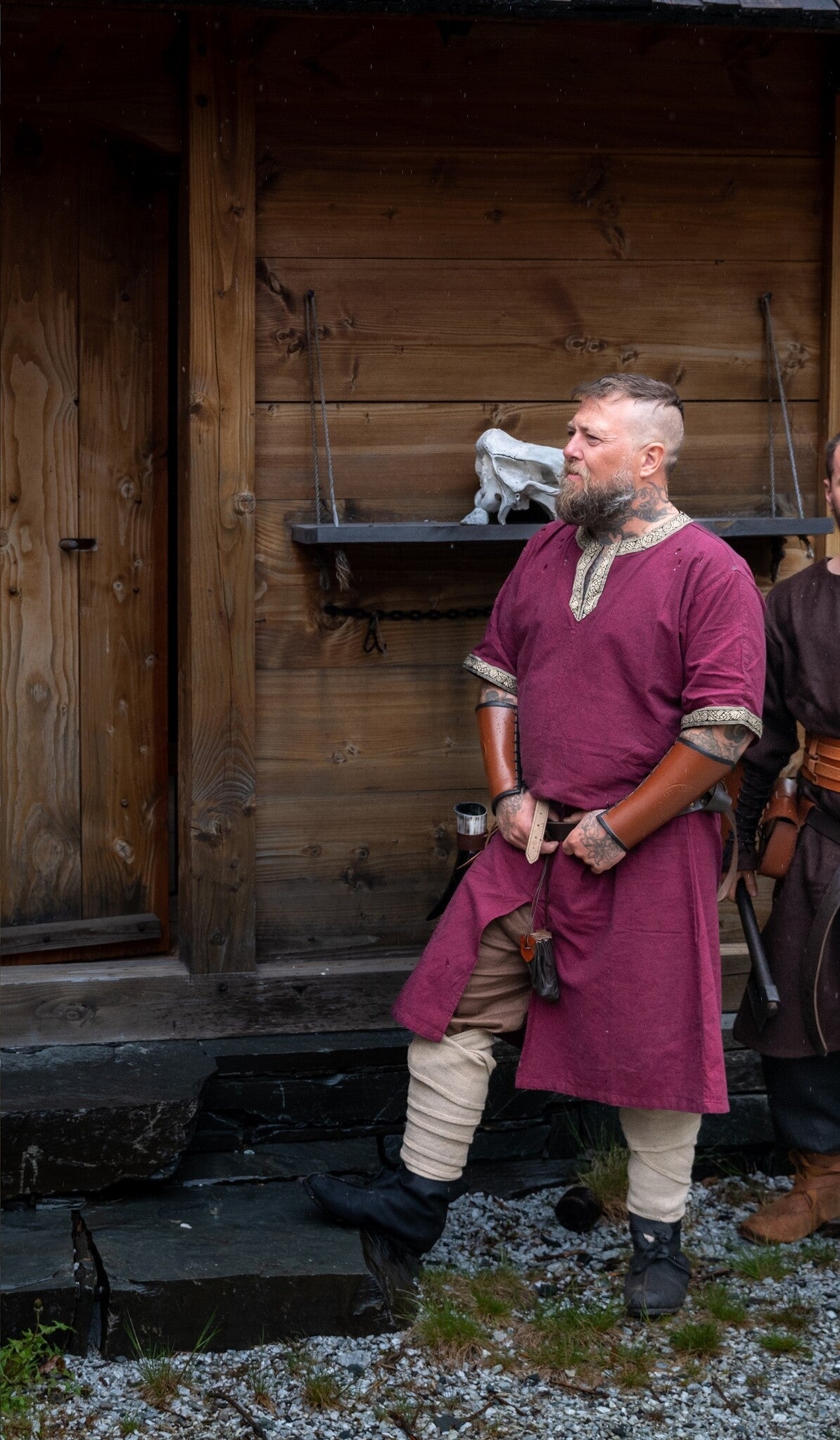 Tunica celtica a maniche corte, rossa