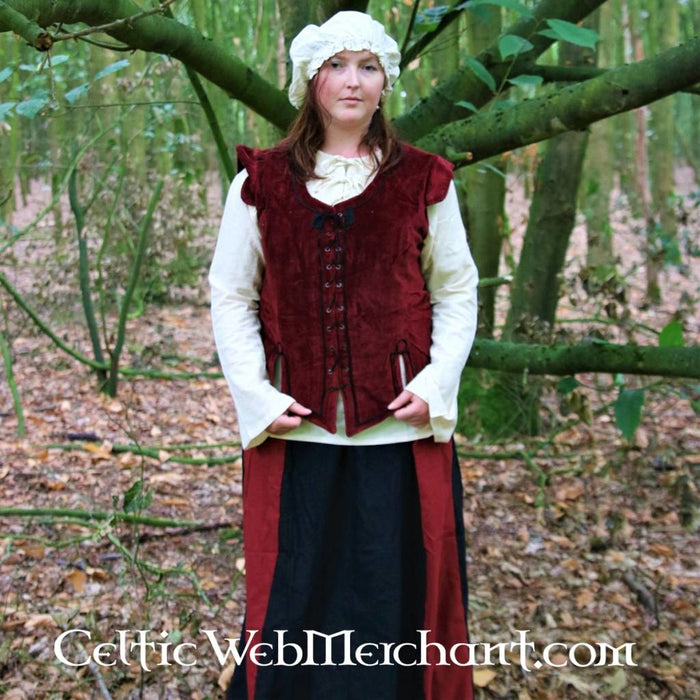 Damenhaube aus dem 17. Jahrhundert, creme