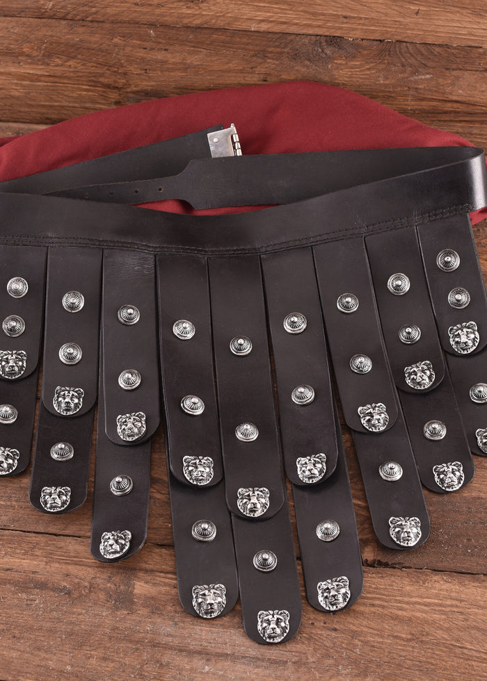 Greek leather apron belt, 132 cm