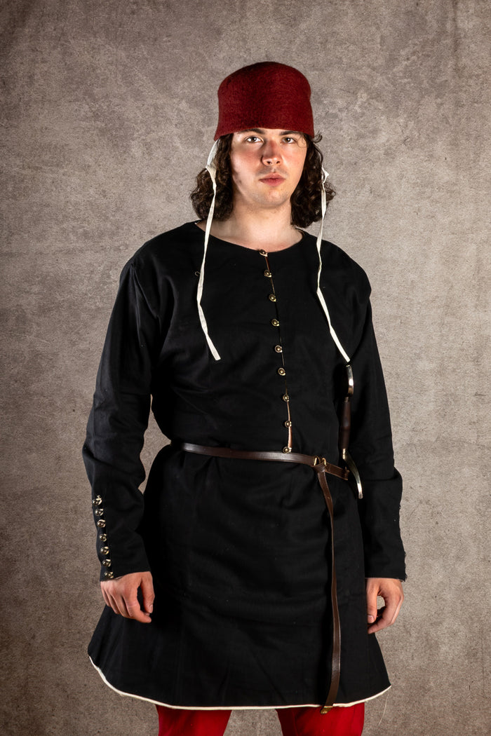 Cotehardie Rafael, black, wool mix