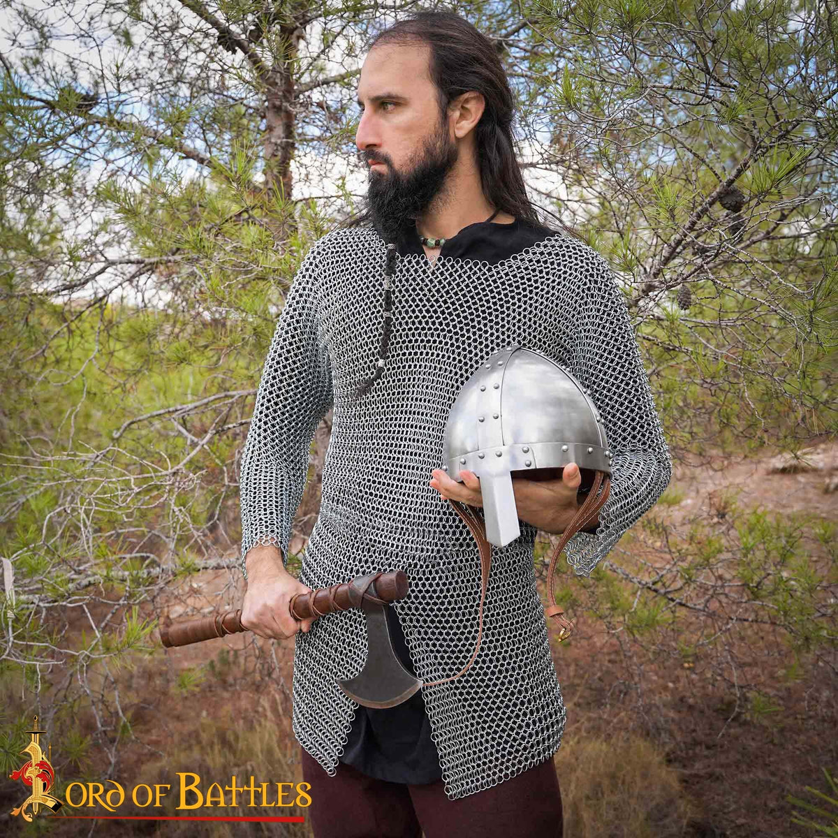 9th century spangenhelm, nasal type, 2 mm (battle-ready)