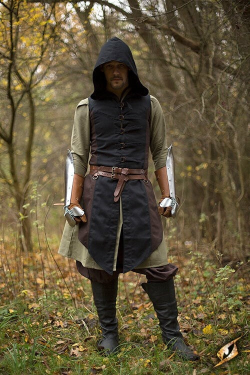 Gilet sans manches Assassins Creed, brun-noir