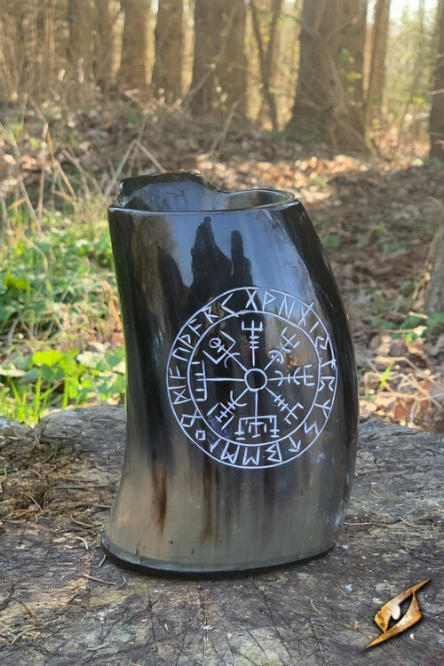Viking hoorn beker Vegvisir licht 0,5L, 500-650 ml