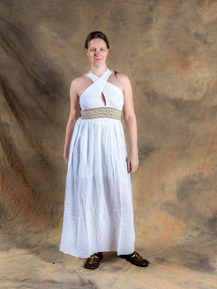 Gudinneklänning Persefone, vit