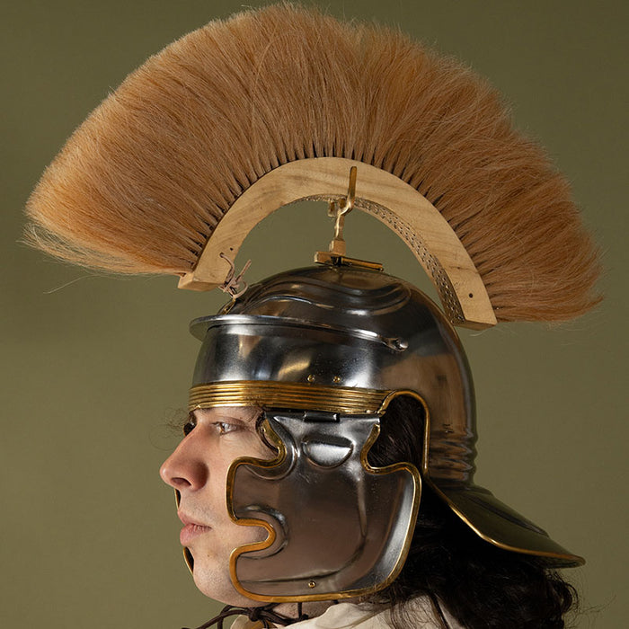 Cimier de casque romain, blanc