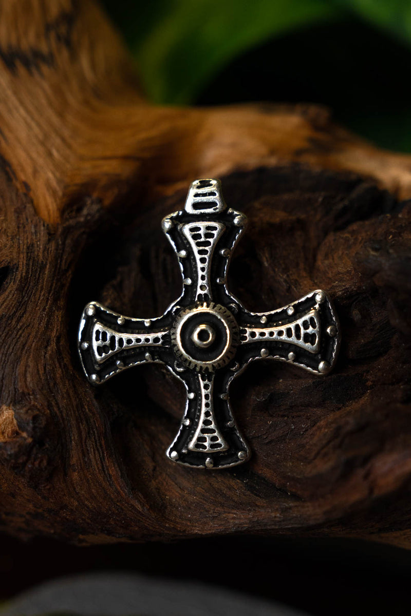 Cuthbert cross, silvered bronze