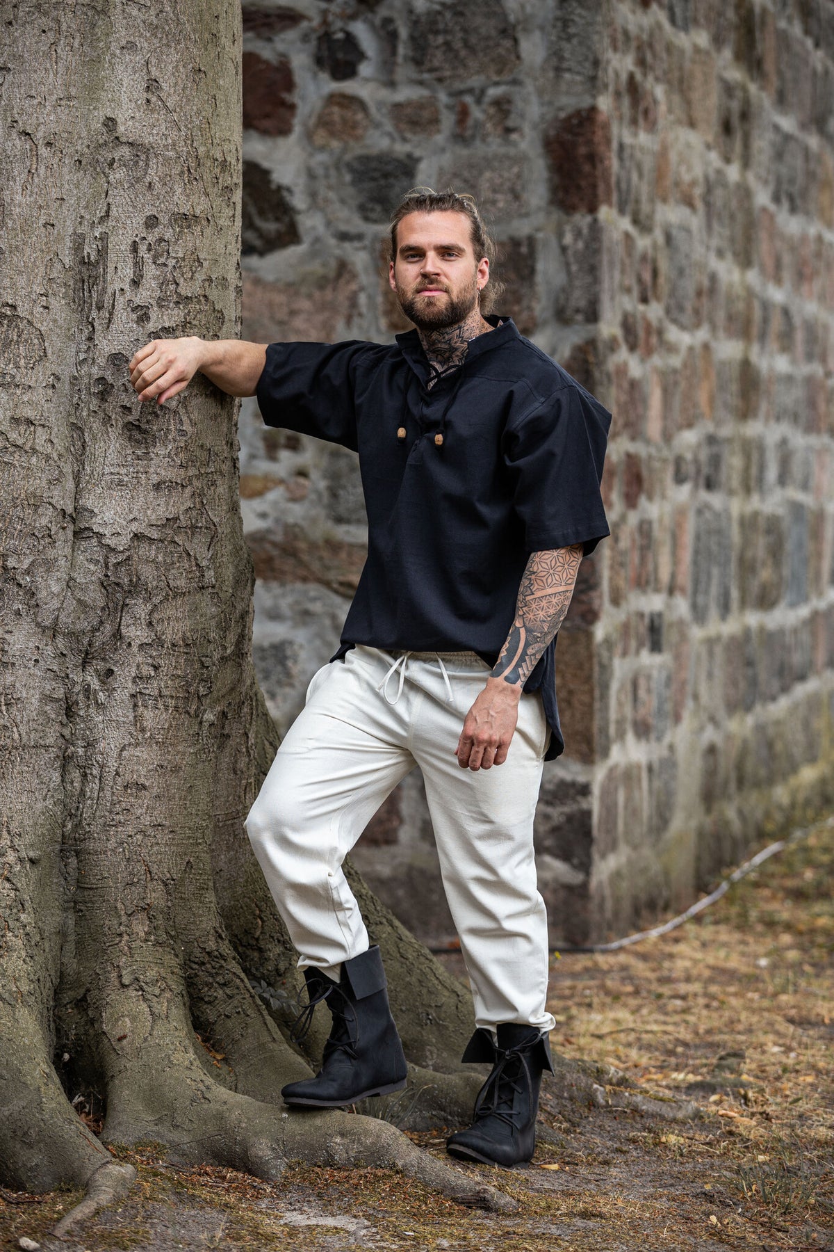 Cotton trousers Alin, cream