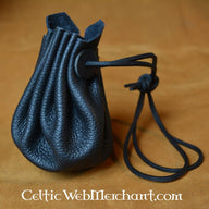 Pochette en cuir souple, noir