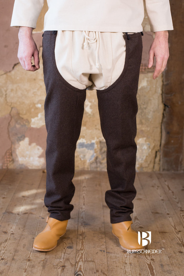 Bernolf chausses, wool blend, brown