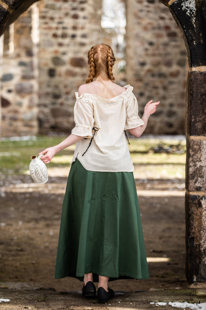 Medeltida kjol Konstanze, grön