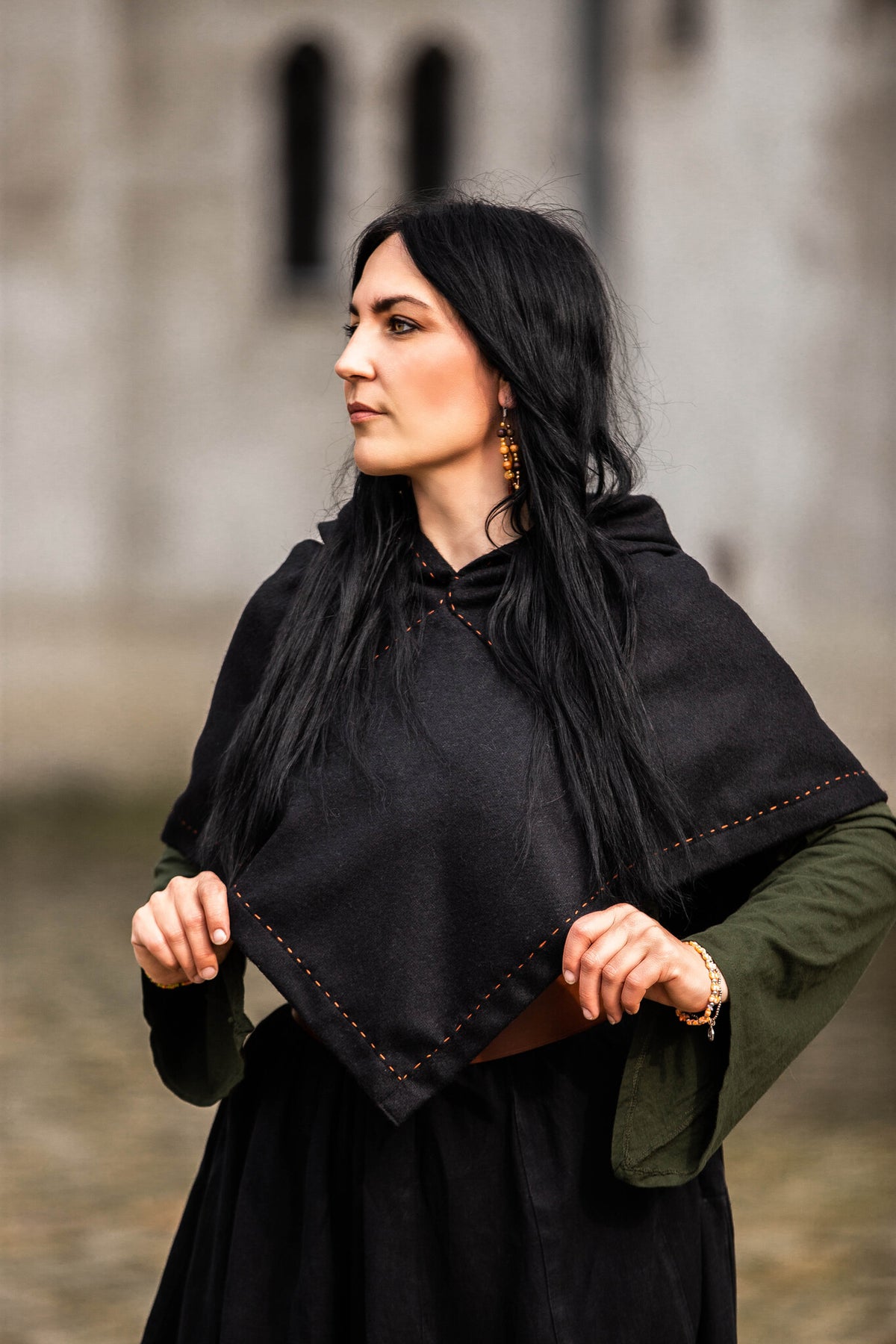 Skjoldehamm kaproen Halfdan, zwart, wolmix