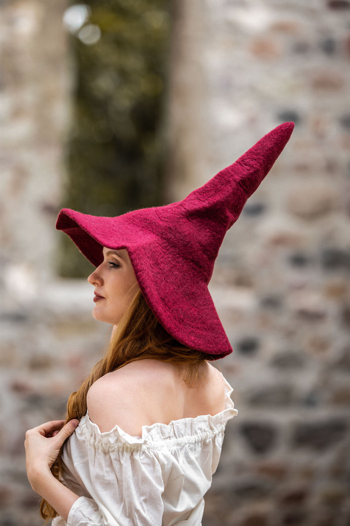 Heksenhoed, rood, wolvilt