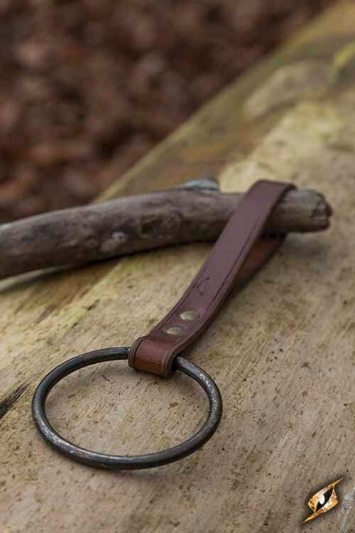 LARP ring holder for belt, brown