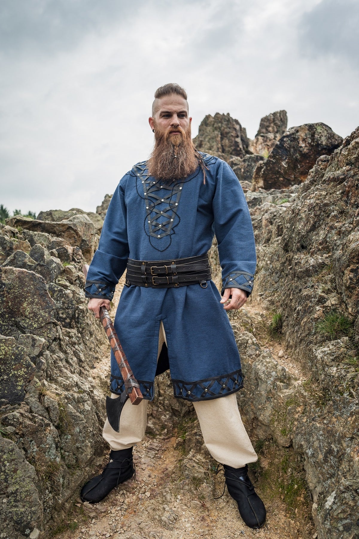 Tunika Viking Jarl Ragnvald, modrá