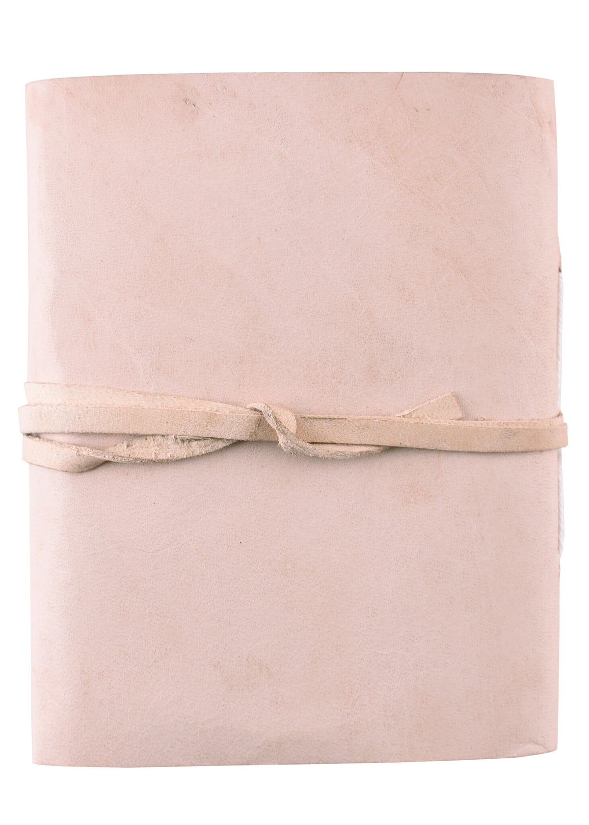 Liten anteckningsbok med läderomslag